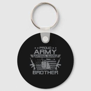 Proud Army National Guard Brother Flagga Usa Milit Nyckelring