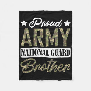 Proud Army National Guard Brother Military Family Fleecefilt