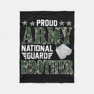 Proud Army National Guard Brother Military Family Fleecefilt
