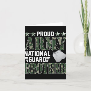 Proud Army National Guard Brother Military Family Kort