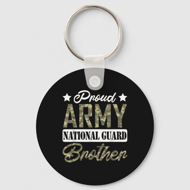 Proud Army National Guard Brother Military Family Nyckelring (Framsida)
