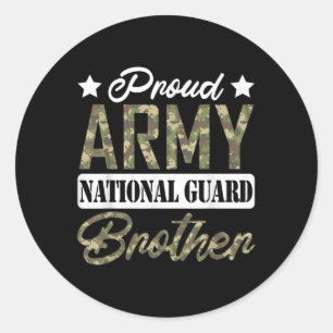 Proud Army National Guard Brother Military Family Runt Klistermärke