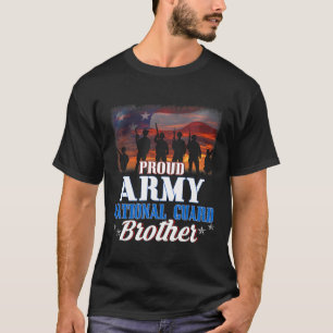 Proud Army National Guard Brother US Flagga Shirt T Shirt