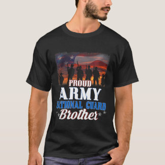 Proud Army National Guard Brother US Flagga Shirt T Shirt