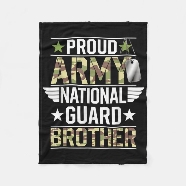 Proud Army National Guard Brother Veterans Day Ame Fleecefilt (Framsidan)
