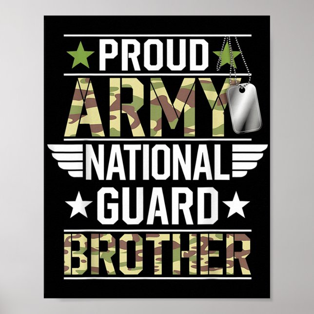 Proud Army National Guard Brother Veterans Day Ame Poster (Framsidan)