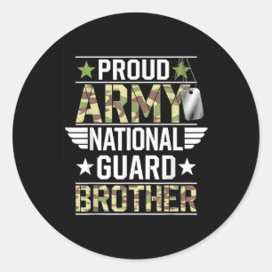 Proud Army National Guard Brother Veterans Day Ame Runt Klistermärke