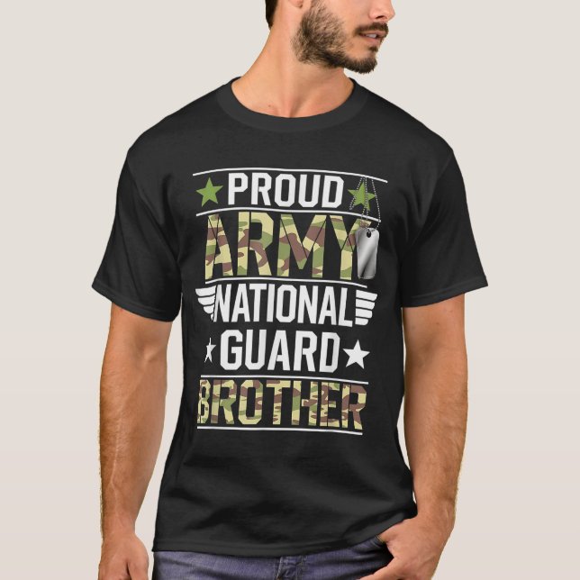 Proud Army National Guard Brother Veterans Day Ame T Shirt (Framsida)