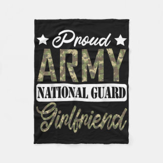 Proud Army National Guard Girlkompis Milii Fami Fleecefilt