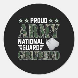 Proud Army National Guard Girlkompis Milii Fami Runt Klistermärke