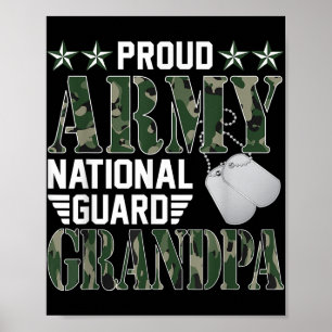 Proud Army National Guard Grandpa-arméfamiljen Poster