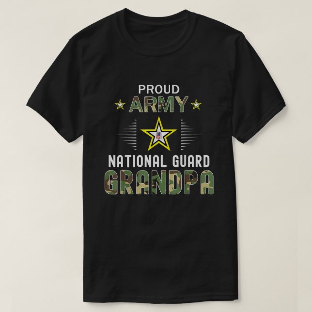 Proud Army National Guard Grandpa Camouflage Graph T Shirt (Design framsida)