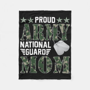 Proud Army National Guard Mamma militärfamiljens V Fleecefilt