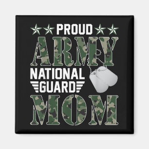 Proud Army National Guard Mamma militärfamiljens V Magnet