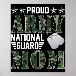 Proud Army National Guard Mamma militärfamiljens V Poster