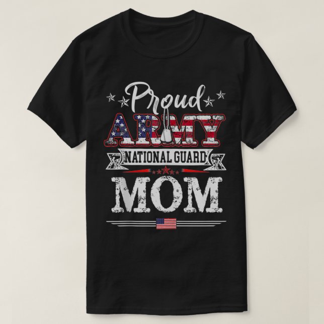 Proud Army National Guard Mamma U T Shirt (Design framsida)
