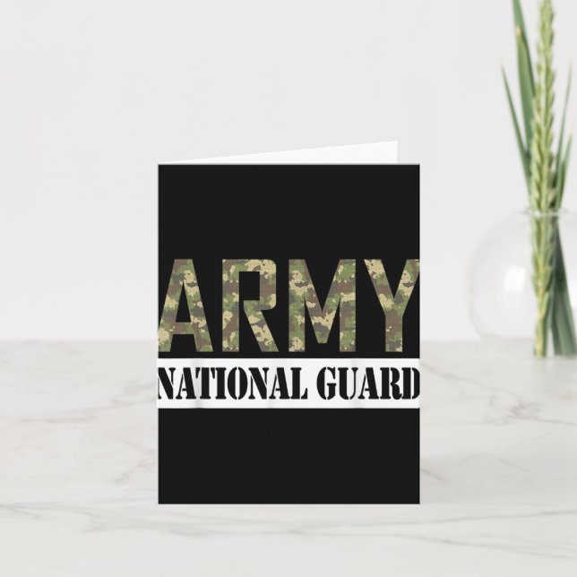 Proud Army National Guard Military Veteran Kort (Framsida)