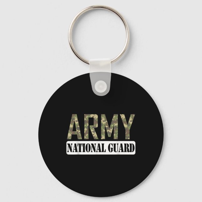 Proud Army National Guard Military Veteran Nyckelring (Framsida)