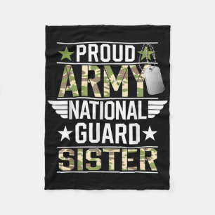 Proud Army National Guard Sister Veterans Day Amer Fleecefilt