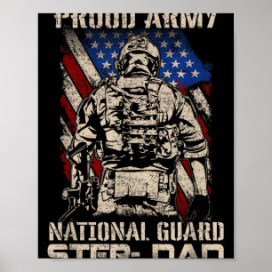 Proud Army National Guard Step-pappa Shirt Veteran Poster