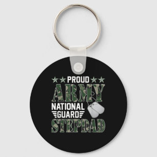 Proud Army National Guard Stepdad Militärfamilj Nyckelring