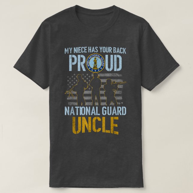 Proud Army National Guard Uncle  U  T Shirt (Design framsida)