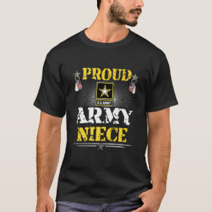Proud Army Niece Shirt Military Veteran Pri T