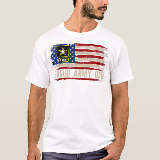 Proud Army Pappa American Flagga Veteran T Shirt