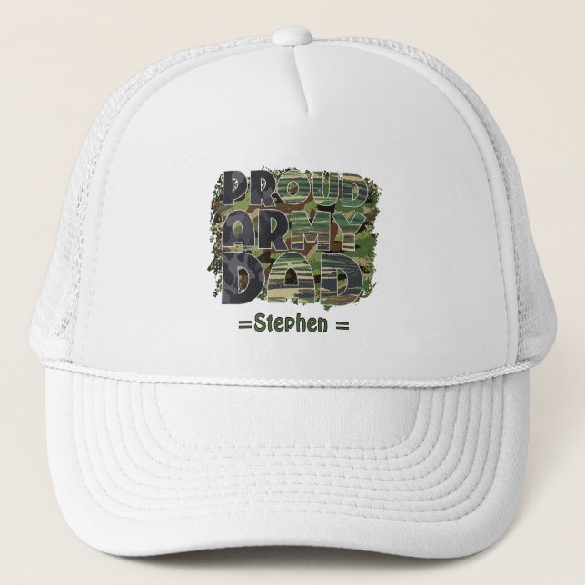 Proud Army Pappa Camouflage Design Keps (Framsida)