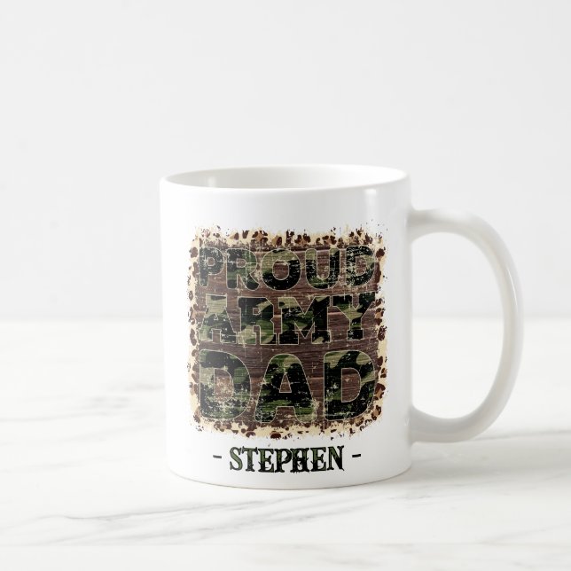 Proud Army Pappa - djärv kamouflage Kaffemugg (Höger)