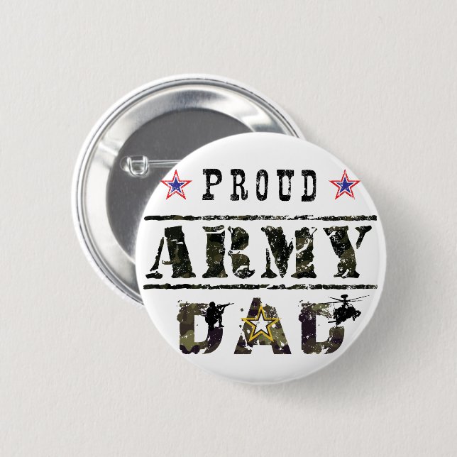 Proud Army Pappa Knapp (Framsida & baksida)