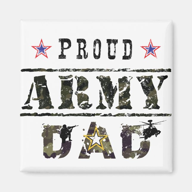 Proud Army Pappa Magnet (Framsidan)