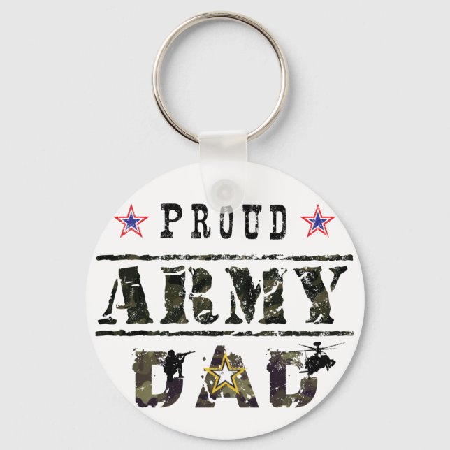 Proud Army Pappa Nyckelring (Framsida)