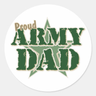 Proud Army Pappa Runt Klistermärke