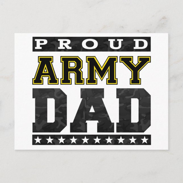 Proud Army Pappa Vykort (Framsida)