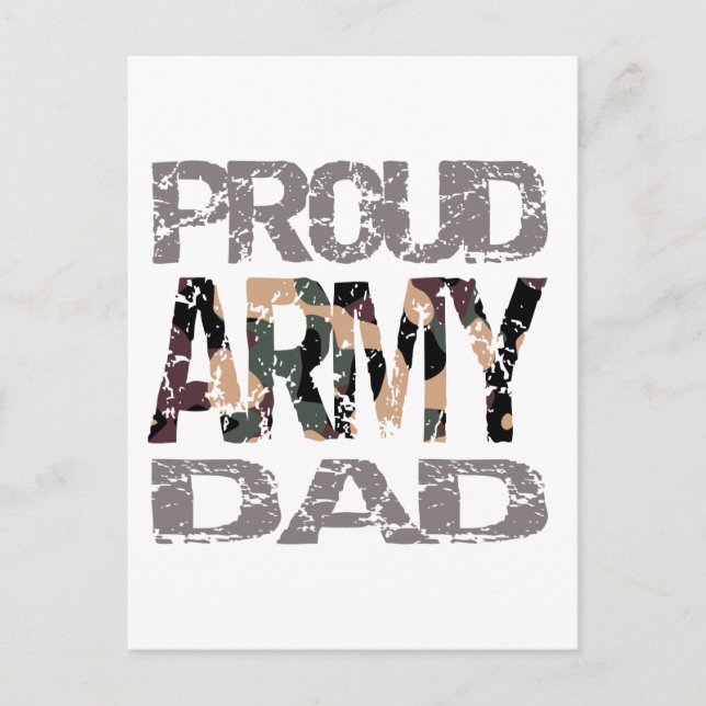 Proud Army pappa Vykort (Framsida)