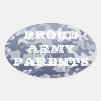 Proud Army Parent Oval Car Sticker Ovalt Klistermärke