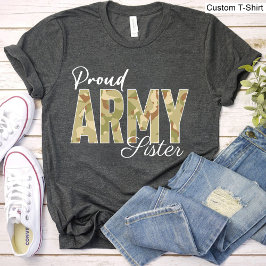 Proud Army Sister Black Veterans älskare T Shirt
