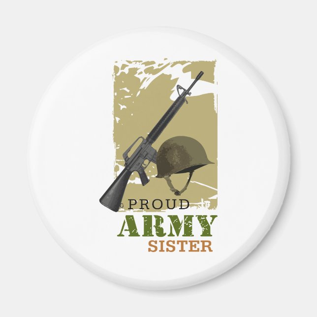Proud Army Sister Magnet (Framsidan)