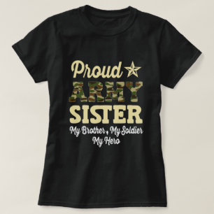 Proud Army Sister OCP Camo Family Gift T Shirt