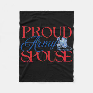 Proud Army Spouse - Förenta staternas arméstabsche Fleecefilt