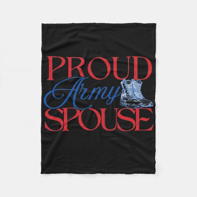 Proud Army Spouse - Förenta staternas arméstabsche Fleecefilt (Framsidan)