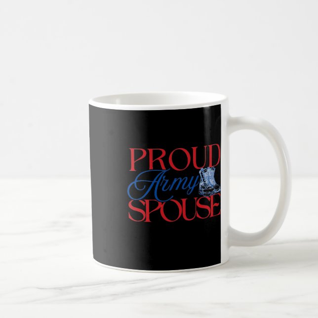 Proud Army Spouse - Förenta staternas arméstabsche Kaffemugg (Höger)