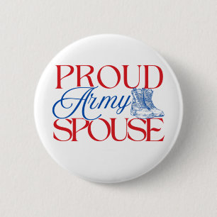 Proud Army Spouse - Förenta staternas arméstabsche Knapp