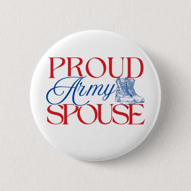 Proud Army Spouse - Förenta staternas arméstabsche Knapp (Framsida)