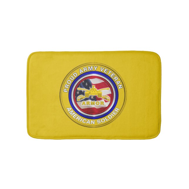 Proud Army Veteran Armor Soldier Badrumsmatta (Framsidan)