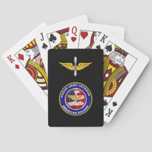 Proud Army Veteran Aviation Black Casinokort