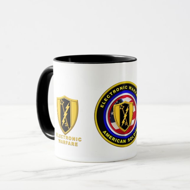 Proud Army Veteran Electronic Warfare Mugg (Framsida vänster)