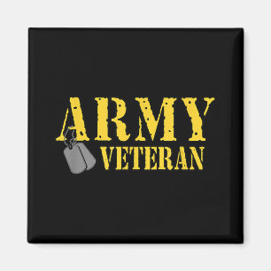 Proud Army Veteran Shirt Militärt Pride T Shirt Magnet