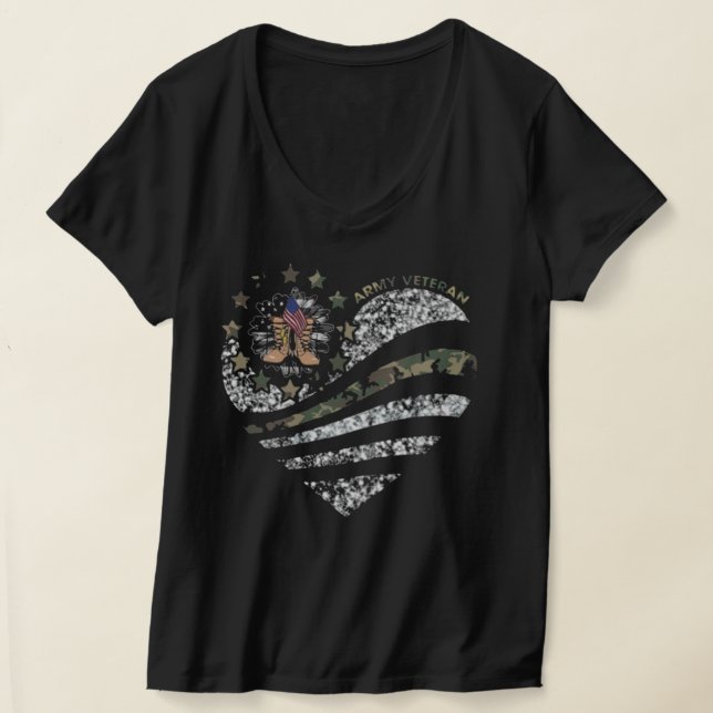 PROUD ARMY VETERAN T SHIRT (Laydown)